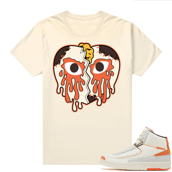 Jordan 2 Orange Sail Maison Chateau Rogue Shirts Sail Crying Heart