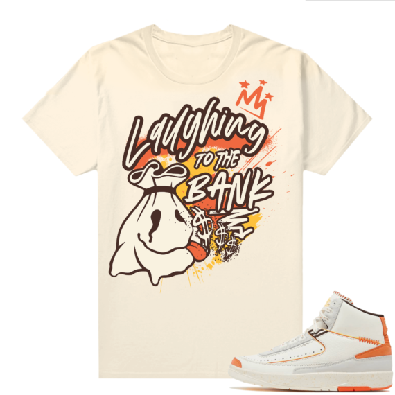 Jordan 2 Orange Sail Maison Chateau Rogue Shirts Sail Laughing to the Bank