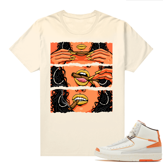 Jordan 2 Orange Sail Maison Chateau Rogue Shirts Sail Lit