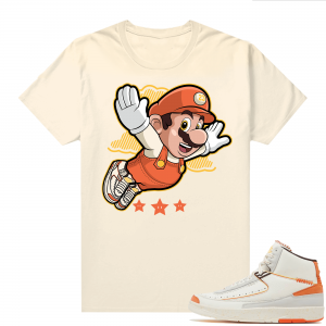 Jordan 2 Orange Sail Maison Chateau Rogue Shirts Sail Mario Fly