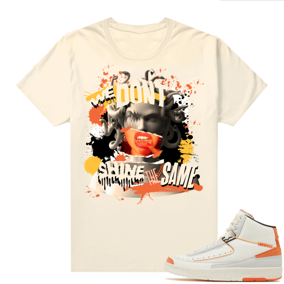 Jordan 2 Orange Sail Maison Chateau Rogue Shirts Sail Medusa