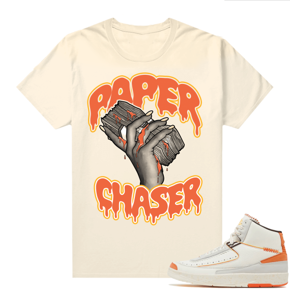 Jordan 2 Orange Sail Maison Chateau Rogue Shirts Sail Paper Chaser