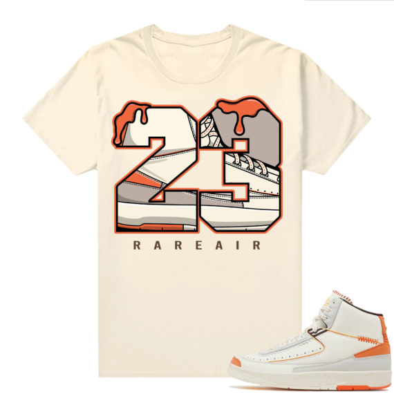 Jordan 2 Orange Sail Maison Chateau Rogue Shirts Sail Rare Air 23