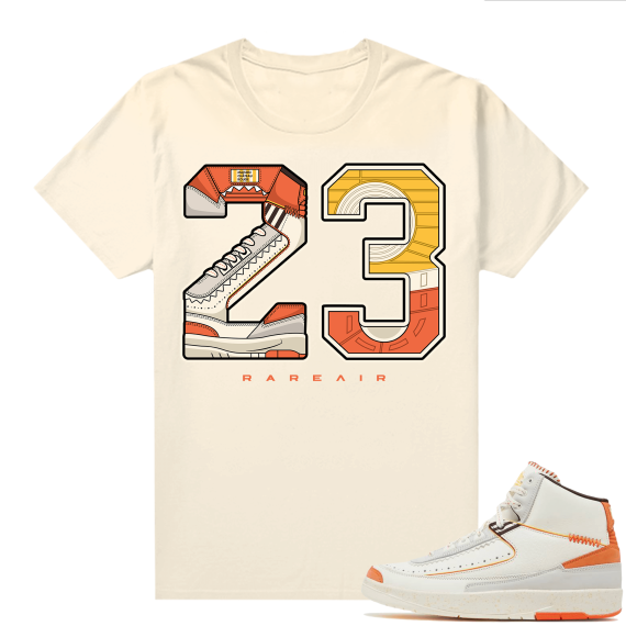 Jordan 2 Orange Sail Maison Chateau Rogue Shirts Sail Rare Air 23 Sole