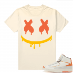 Jordan 2 Orange Sail Maison Chateau Rogue Shirts Sail Smiley Drip