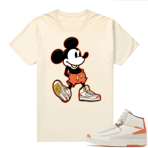 Jordan 2 Orange Sail Maison Chateau Rogue Shirts Sail Sneakerhead Mickey