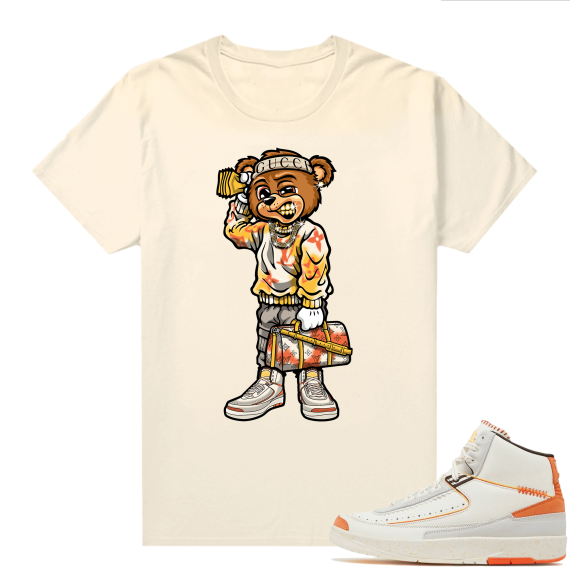 Jordan 2 Orange Sail Maison Chateau Rogue Shirts Sail Soulja Bear