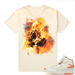 Jordan 2 Orange Sail Maison Chateau Rogue Shirts Sail Watercolor Pop Smoke