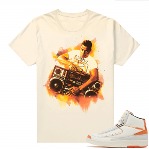 Jordan 2 Orange Sail Maison Chateau Rogue Shirts Sail Watercolor Radio Raheen