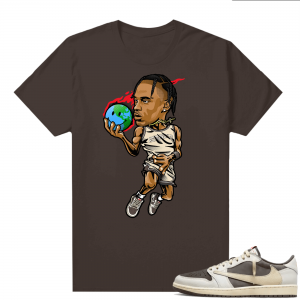 Travis Scott Jordan 1 Low Reverse Mocha Shirts Brown Air Travis