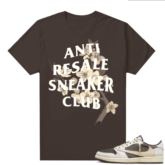 Travis Scott Jordan 1 Low Reverse Mocha Shirts Brown Anti Resale Sneaker Club