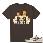 Travis Scott Jordan 1 Low Reverse Mocha Shirts Brown Beavis Sneakerhead