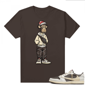 Travis Scott Jordan 1 Low Reverse Mocha Shirts Brown Bored Ape Sneakerhead