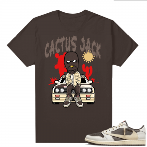 Travis Scott Jordan 1 Low Reverse Mocha Shirts Brown Cactus Jack Jackboys