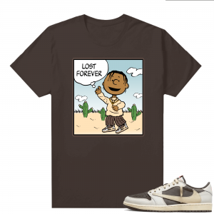 Travis Scott Jordan 1 Low Reverse Mocha Shirts Brown Lost Forever