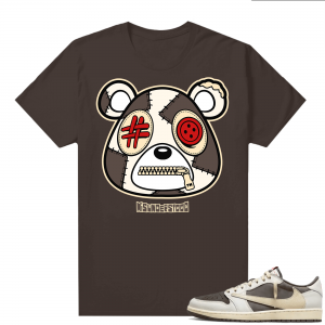 Travis Scott Jordan 1 Low Reverse Mocha Shirts Brown Misunderstood Bear