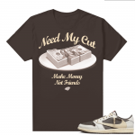 Travis Scott Jordan 1 Low Reverse Mocha Shirts Brown Need My Cut