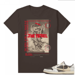 Travis Scott Jordan 1 Low Reverse Mocha Shirts Brown Rebel