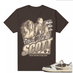 Travis Scott Jordan 1 Low Reverse Mocha Shirts Brown Stop Trying to Be God