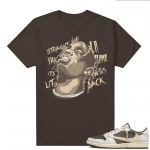 Travis Scott Jordan 1 Low Reverse Mocha Shirts Brown Travis