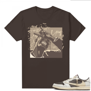 Travis Scott Jordan 1 Low Reverse Mocha Shirts Brown Travis Flex