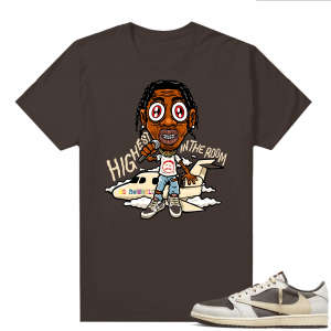 Travis Scott Jordan 1 Low Reverse Mocha Shirts Brown Travis Toon