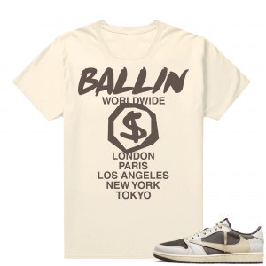 Travis Scott Jordan 1 Low Reverse Mocha Shirts Sail Ballin Worldwide