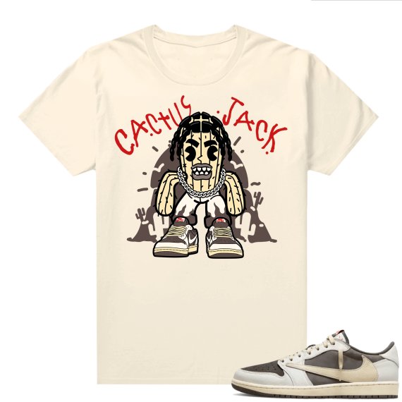 Travis Scott Jordan 1 Low Reverse Mocha Shirts Sail Cactus Jack Toon