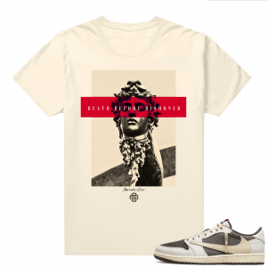 Travis Scott Jordan 1 Low Reverse Mocha Shirts Sail Marcello Gior Death Before Dishoner