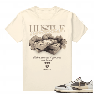 Travis Scott Jordan 1 Low Reverse Mocha Shirts Sail Marcello Gior Hustle Motivate