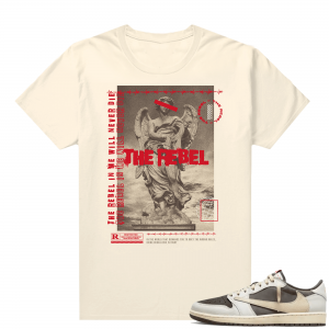 Travis Scott Jordan 1 Low Reverse Mocha Shirts Sail Rebel