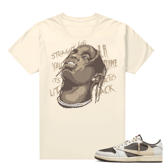 Travis Scott Jordan 1 Low Reverse Mocha Shirts Sail Travis