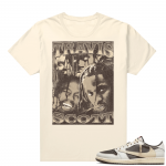 Travis Scott Jordan 1 Low Reverse Mocha Shirts Sail Travis Rap Tee