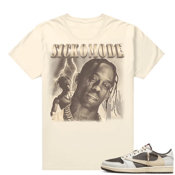 Travis Scott Jordan 1 Low Reverse Mocha Shirts Sail Vintage Sicko Mode