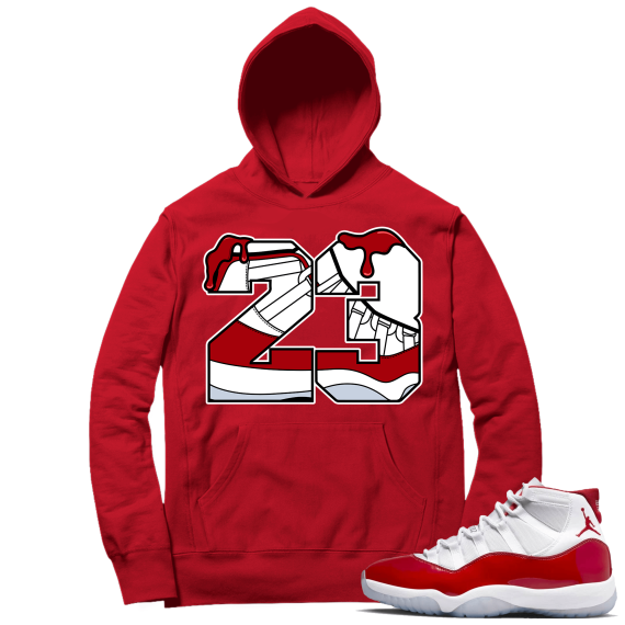 Cherry 11s  Hoodie Red 23 Cherry Drip