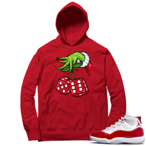 Cherry 11s  Hoodie Red Cherry Dice