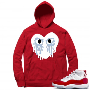 Cherry 11s  Hoodie Red Crying Heart