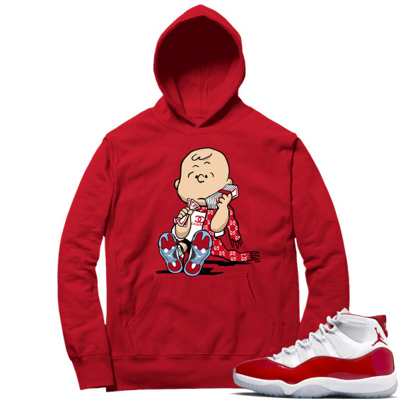 Cherry 11s  Hoodie Red Designer Charlie