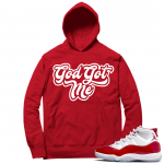 Cherry 11s  Hoodie Red God Got Me