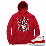 Cherry 11s  Hoodie Red Love Sick