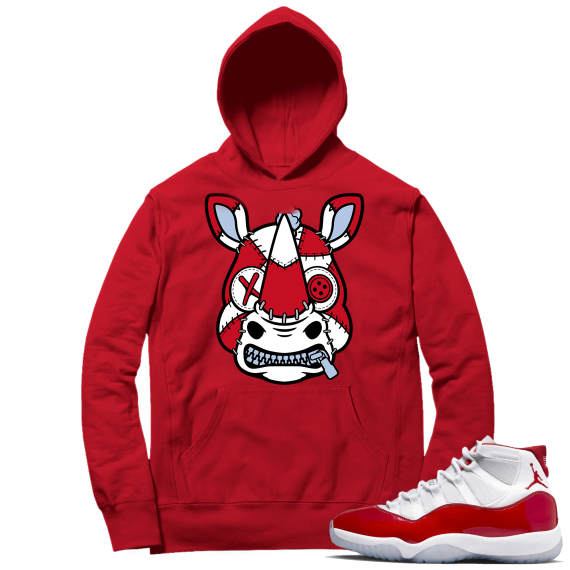 Cherry 11s  Hoodie Red Misunderstood Rhino