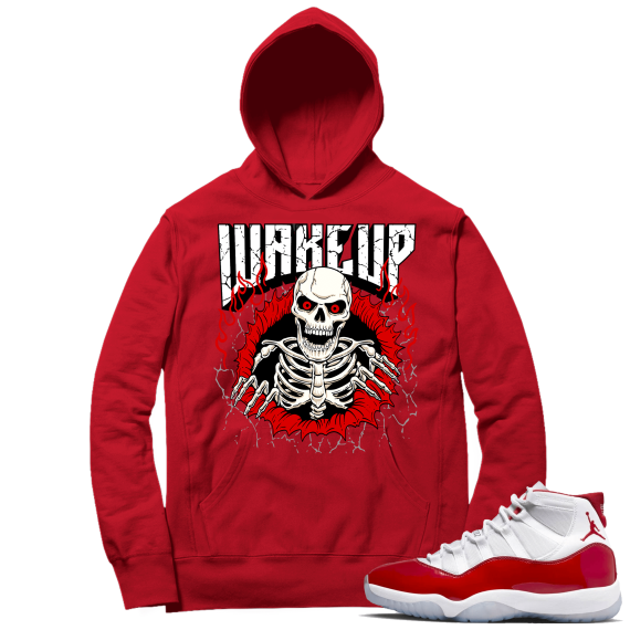 Cherry 11s  Hoodie Red Wake Up