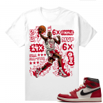 Chicago 1s Lost and Found  Shirt White MJ Flair