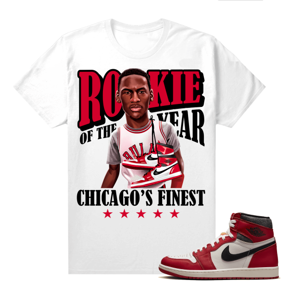 Chicago 1s Lost and Found  Shirt White MJ Rookie of the Year