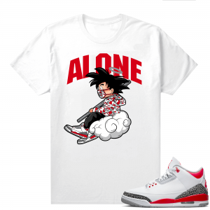 Fire Red 3s shirts  White Alone