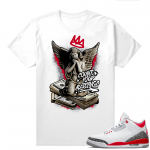 Fire Red 3s shirts  White Count your Blessings