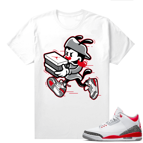 Fire Red 3s shirts  White Double Up