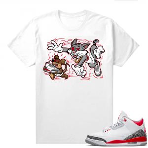 Fire Red 3s shirts  White Finessed