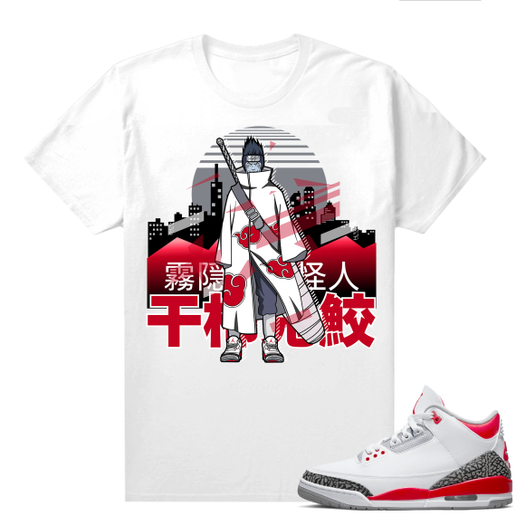 Fire Red 3s shirts  White Kisame Hype