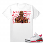 Fire Red 3s shirts  White MJ Accolades